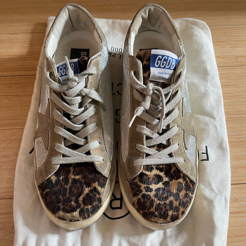 Golden Goose | Superstar | silver with leopard | size EU 41
